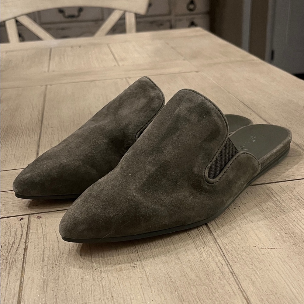 Splendid Olive Suede Mules